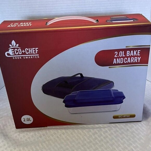 Eco+Chef Cook Smarter 2 Qt Baking Dish Hot/Cold Pack And Tote - Picture 2 of 3